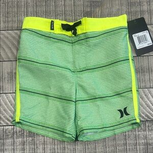 Hurley Kids Swim Trunks - Green and Yellow